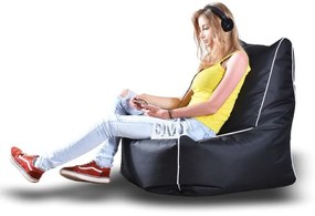 EMI ülés formájú fekete nylon babzsákfotel