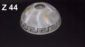 Görög üveg lámpabúra csillár lámpákhoz E27 túlnyúló fali lámpa túlnyúlás