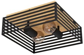 Eglo 390163 - Mennyezeti lámpa CIDRAZ 2xE27/40W/230V fekete/barna