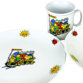 Thun 3 részes gyermek étkészlet Vonat