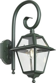 Klasszikus kültéri fali lámpa sötétzöld IP44 - Berta