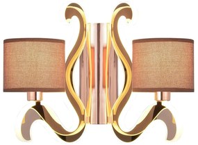 LED fali lámpa AMBROSIA 2xE14/40W/230V + LED/12,3W réz