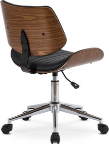 Forgószék fekete színben, műbőr kárpittal. TEKSAS