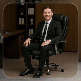 GIORGIO forgó masszázsfotel, fekete