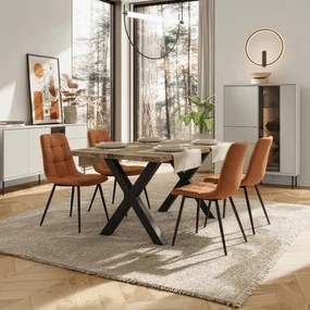 Étkezőszék sárga bársony DCL-X7015 YEL2