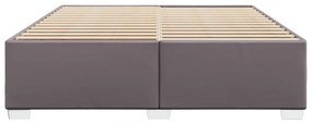 szürke műbőr ágykeret 180x200 cm