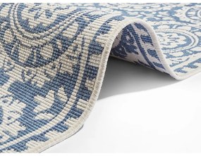 Jardin kék-krémszínű kültéri szőnyeg, 80 x 250 cm - NORTHRUGS