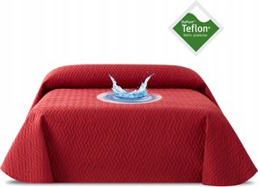 Ágytakaró vízálló teflon 200 x 270 cm piros steppelt ágytakaró