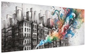 Kép - Ipari élet (120x50 cm)