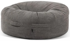 Sötétszürke kordbársony babzsákfotel Roll 135 – SLOWDOWN