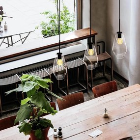 Lily fekete függőlámpa, magasság 120 cm - SULION