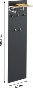Fogas panel, grafit/tölgyfa artisan, RIOMA NEW TYP 19