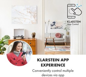 Klarstein Wonderwall Air Art Smart, infravörös hősugárzó, 80 x 60 cm, 500 W, márvány