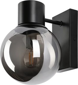 Fali lámpa SFERIO 1xE14/5W/230V fekete/füstös fekete