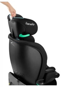 Lionelo NAVY i-Size 40-150 cm autósülés alapozóval, fekete/türkiz