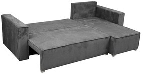 Szürke sarokkanapé SMART COSARO, kétoldalas + 2 párna AJÁNDÉK