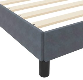 Boxspring ágy matraccal Sötétszürke 180 x 200 cm Bársony