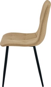 Barna étkezőszék LIBRA fekete lábakkal