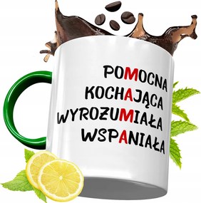 Zöld Bögre Anyukáknak Születésnapi Ajándék fényképes nyomtatással