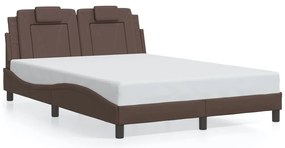 barna műbőr ágykeret Viana matrac nélkül 140x190 cm