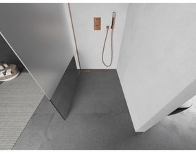 Mexen Kioto, Walk-In zuhany paraván 70 x 200 cm, 8 mm átlátszó matt üveg, réz matt profil, 800-070-101-65-35