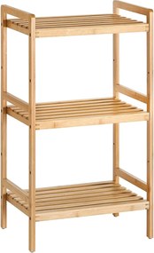 3 Szintes bambusz tárolópolc, 45 × 31,5 × 80 cm, natúr