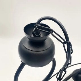 Csillár láncon RETRO 2xE27/60W/230V matt fekete