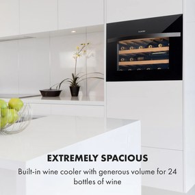 Klarstein Vinsider 24 Built-In Uno, borhűtő, 24 palack, G energiahatékonysági osztály, 1 zóna