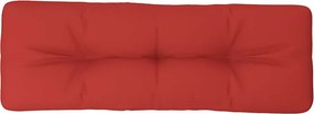 vidaXL piros szövet raklappárna 120 x 40 x 12 cm
