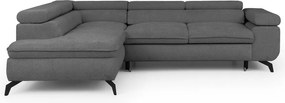 Szürke zsenília sarokkanapé (bal oldali-L alakú) Marbeya – Ropez