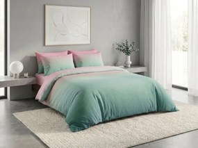 Pamut ágynemű OMBRE zöld-rózsaszín Ágyneműhuzat mérete: 70 x 90 cm | 140 x 200 cm