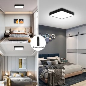 Brilagi - LED állítható fényű POOL SQUARE LED/36W/230V 3000-6000K 40x40 cm fekete+DO