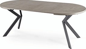 Kihúzható étkezőasztal 100–250 cm méretben, beton/fekete színben LUKAS