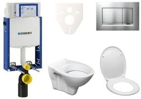 Fali WC szett Geberit befalazáshoz + Ceramia S-Line Pro WC 110.302.00.5ND7