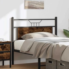 füstös tölgy színű szerelt fa és acél fejtámla 107 cm