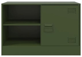 2 db olívazöld acél TV-szekrény 67 x 39 x 44 cm