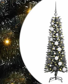 vidaXL Mű karácsonyfa 150 LED-del Zöld 120 cm PVC és Műanyag és Acél