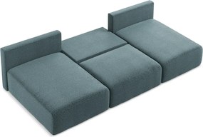 Türkiz kinyitható-tárolóhelyes sarokkanapé Kalena – Makamii