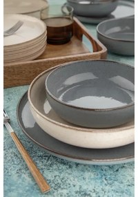 16 darabos étkészlet szürke/bézs/porcelán