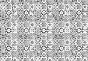 Fotótapéta - Fekete-fehér csempe (152,5x104 cm)