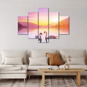 Szerelmes hattyúk képe (150x105 cm)