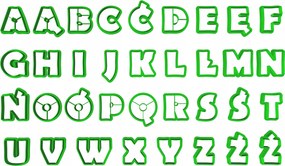 Mézeskalács lyukasztó Oktató Betűk Ábécé Szett 4cm