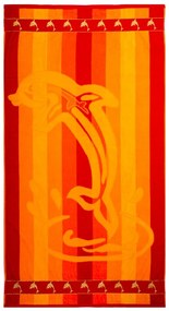 Delfin narancs strandtörölköző