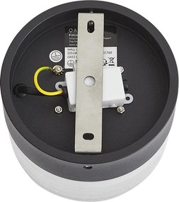 Design fali lámpa fekete opál üveggel IP44 - Michele