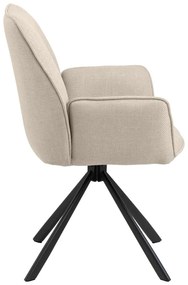 Bézs kárpitozott karfás étkezőfotel szett 2 db-os Glenda – Actona