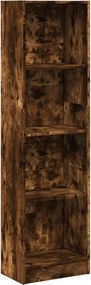 vidaXL füstös tölgy színű szerelt fa könyvszekrény 40 x 24 x 143 cm
