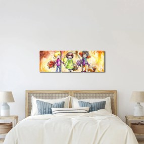 Kép - barátság (órával) (90x30 cm)