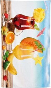 Gyorsan száradó XXL strandfürdőlepedő DRINKOZA színes 150 x 210 cm, 100% mikroszál