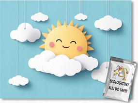 Fotótapéta Flizelina Kivágás 3D Ég Nap Felhők 300x210 ragasztó