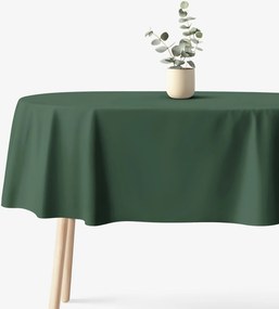 Goldea ovális karácsonyi pamut terítő - sötétzöld 140 x 240 cm